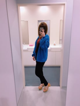 「UNIQLO（ユニクロ）のWOMEN ウルトラストレッチジーンズ（デニムパンツ）」を使った、to_mo#さん（レディース・159cm）の春コーディネート