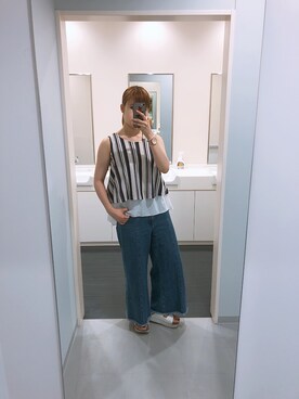 「OZOC（オゾック）のアイテム（タンクトップ）」を使った、to_mo#さん（レディース・159cm）の夏コーディネート