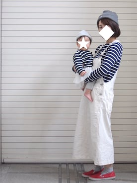「OMNIGOD（オムニゴッド）のアイテム」を使った、haruさん（キッズ・70cm）の秋コーディネート