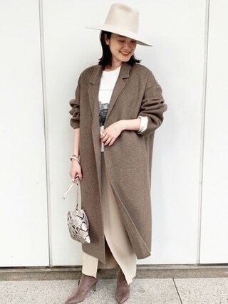 美品◇Plage◇ハミルトンコクーンコート/ベージュ/36 （plage