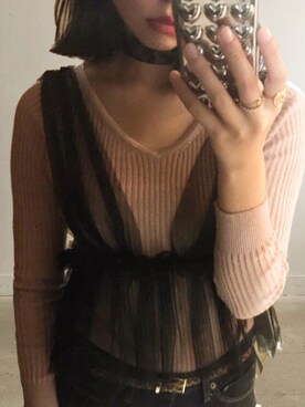 「FOREVER 21（フォーエバー トゥエンティーワン）のアイテム（リング）」を使った、P I N Kさん（レディース・162cm）の秋コーディネート