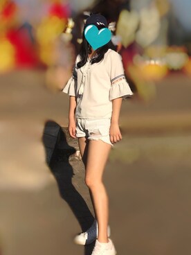 「travel」｜「アイテム（帽子）」を使った、Bonnieさん（レディース・159cm）の春コーディネート