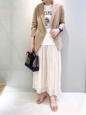 「FONCE（フォンセ）のアイテム」を使った、aoiさん（レディース・164cm）の春コーディネート