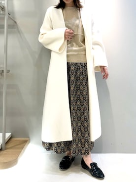 「Rougevif」｜「アイテム（その他アウター）」を使った、aoiさん（レディース・164cm）の冬コーディネート