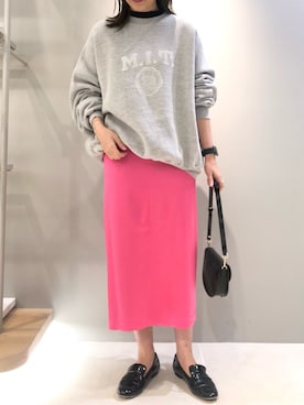 「Rougevif」｜「アイテム（スウェット）」を使った、aoiさん（レディース・164cm）の春コーディネート