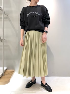 「Rougevif」｜「アイテム（スウェット）」を使った、aoiさん（レディース・164cm）の春コーディネート