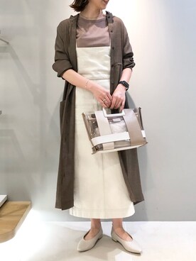 「Rougevif」｜「アイテム（ジャンパースカート）」を使った、aoiさん（レディース・164cm）の春コーディネート