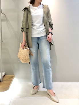 「Rouge vif（ルージュヴィフ）のアイテム（ブルゾン）」を使った、aoiさん（レディース・164cm）の春コーディネート