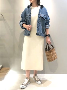 「Rougevif」｜「アイテム（デニムジャケット）」を使った、aoiさん（レディース・164cm）の春コーディネート