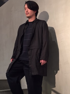 「SISE（シセ）のアイテム（ジャケット/アウター）」を使った、高木0118さん（メンズ・166cm）の春コーディネート
