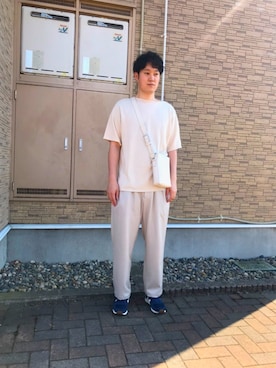 「TROVE（トローヴ）のアイテム（パンツ）」を使った、yoshimasatsurumakiさん（メンズ・178cm）の夏コーディネート