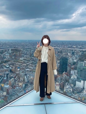 「FREE'S MART（フリーズマート）のアイテム（トレンチコート）」を使った、s.さん（レディース・156cm）の春コーディネート