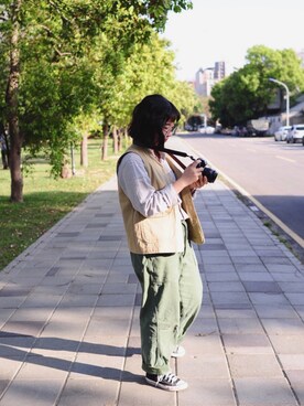 「MA（エムエー）のアイテム」を使った、ミニニさん（レディース・153cm）の春コーディネート