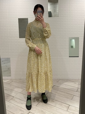 「ジーユーコーデ」｜「アイテム（ワンピース/ドレス）」を使った、사랑sᴀʀᴀɴさん（レディース・173cm）の春コーディネート