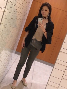 「NETSTAR（ネットスター）のアイテム」を使った、ayaさん（レディース・167cm）の秋コーディネート