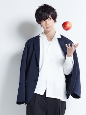 「オープンカラー」｜「アイテム（その他）」を使った、むさし君さん（メンズ・178cm）の秋コーディネート
