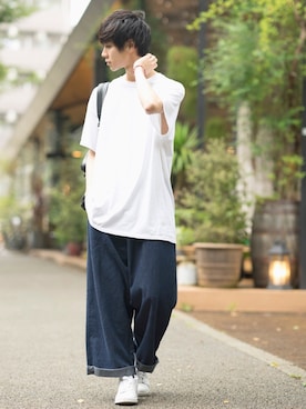 「NANO universe（ナノユニバース）のアイテム（アクセサリー）」を使った、むさし君さん（メンズ・178cm）の夏コーディネート