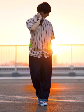「レジメンタル」｜むさし君さん（メンズ・178cm）の夏コーディネート