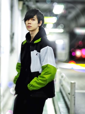 「KANGOL（カンゴール）のアイテム（ジャケット/アウター）」を使った、むさし君さん（メンズ・178cm）の冬コーディネート