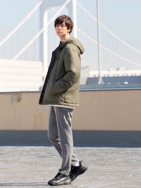 「GERRY（ジェリー）のアイテム（ジャケット/アウター）」を使った、むさし君さん（メンズ・178cm）の冬コーディネート