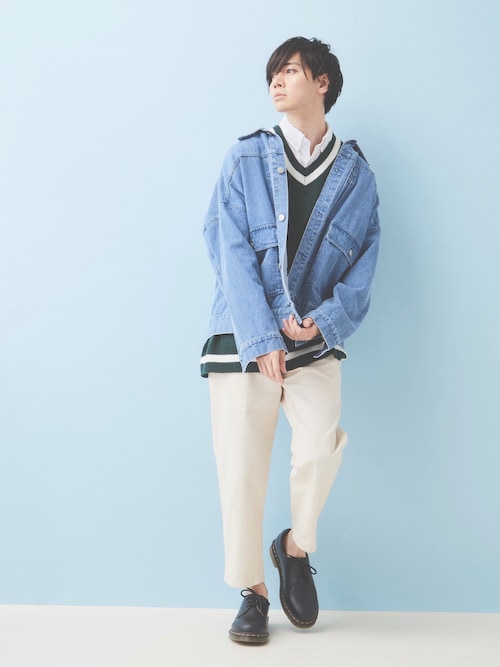 MONO-MART ベスト ジレ ビッグシルエットニットベスト メンズ