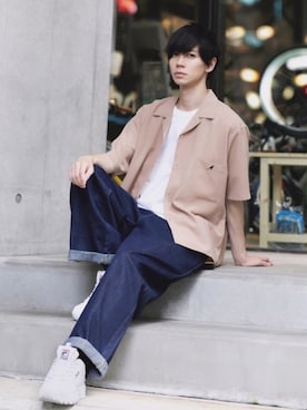 「FILA（フィラ）のアイテム（スニーカー）」を使った、むさし君さん（メンズ・178cm）の夏コーディネート