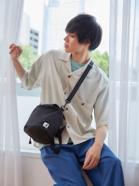「KANGOL（カンゴール）のアイテム（バッグ）」を使った、むさし君さん（メンズ・178cm）の夏コーディネート