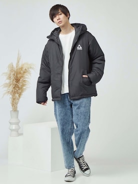 「GERRY（ジェリー）のアイテム（ジャケット/アウター）」を使った、むさし君さん（メンズ・178cm）の秋コーディネート