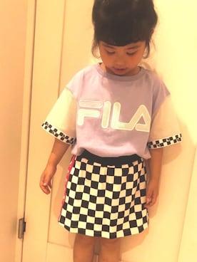 「FILA（フィラ）のアイテム（スカート）」を使った、AIRさん（キッズ・110cm）の夏コーディネート
