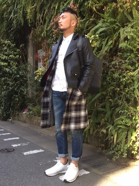 neonさん（メンズ・177cm）の春コーディネート