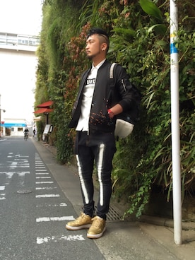 「GUILD PRIME（ギルドプライム）のアイテム（バッグ）」を使った、neonさん（メンズ・177cm）の春コーディネート