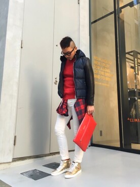 「GUILD PRIME（ギルドプライム）のアイテム（バッグ）」を使った、neonさん（メンズ・177cm）の秋コーディネート