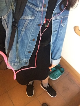 「skirt」｜「アイテム（デニムジャケット）」を使った、nakamuraさん（レディース・156cm）の冬コーディネート