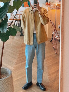 「Yves Saint Laurent（イヴサンローラン）のアイテム（ジャケット/アウター）」を使った、whereismykaraageさん（メンズ・175cm）の春コーディネート
