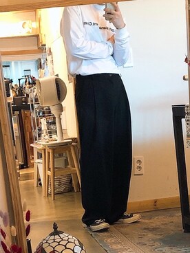 「LMCのアイテム（トップス）」を使った、whereismykaraageさん（メンズ・175cm）の春コーディネート