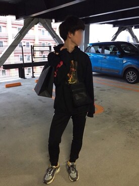「韓国」｜「アイテム（ナイロンジャケット）」を使った、ST_TSY98さん（メンズ・174cm）の冬コーディネート