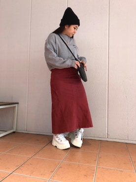 髙田樹音さん(レディース・148cm)の秋コーディネート