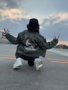 髙田樹音さん（レディース・148cm）の秋コーディネート