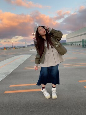 髙田樹音さん(レディース・148cm)の冬コーディネート