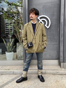 「レトロ」｜「アイテム（財布/小物）」を使った、Yさん（メンズ・169cm）の春コーディネート