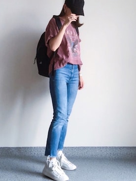 「Factor=（ファクターイコール）のアイテム（トップス）」を使った、K.mさん（レディース・165cm）の夏コーディネート