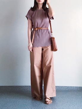 「FRAMeWORK（フレームワーク）のアイテム（ブレスレット）」を使った、K.mさん（レディース・165cm）の夏コーディネート