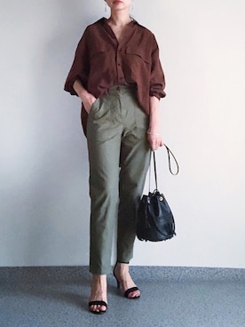 「FRAMeWORK（フレームワーク）のアイテム（ブレスレット）」を使った、K.mさん（レディース・165cm）の秋コーディネート