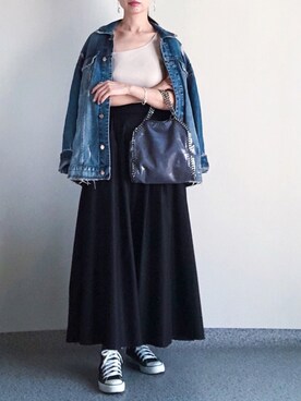 「FRAMeWORK（フレームワーク）のアイテム（ブレスレット）」を使った、K.mさん（レディース・165cm）の秋コーディネート