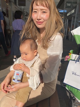 「calmeのアイテム」を使った、Rinaさん（レディース・154cm）の冬コーディネート
