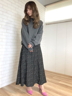 「RANDA（ランダ）のアイテム（パンプス）」を使った、ᴷᵁᴹᴵᴷᴼ ᴼᴺᴼさん（レディース・154cm）の冬コーディネート