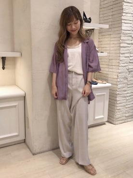 「ボーイフレンドシャツ」｜ᴷᵁᴹᴵᴷᴼ ᴼᴺᴼさん（レディース・154cm）の夏コーディネート