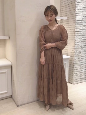 「RANDA（ランダ）のアイテム（ワンピース）」を使った、ᴷᵁᴹᴵᴷᴼ ᴼᴺᴼさん（レディース・154cm）の冬コーディネート
