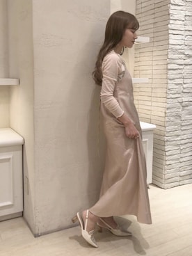 「メロートップス」｜「アイテム（ワンピース）」を使った、ᴷᵁᴹᴵᴷᴼ ᴼᴺᴼさん（レディース・154cm）の冬コーディネート