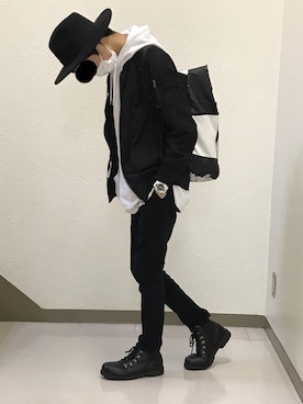 「Avail（アベイル）のアイテム（MA-1）」を使った、はやたくさん（メンズ・173cm）の春コーディネート